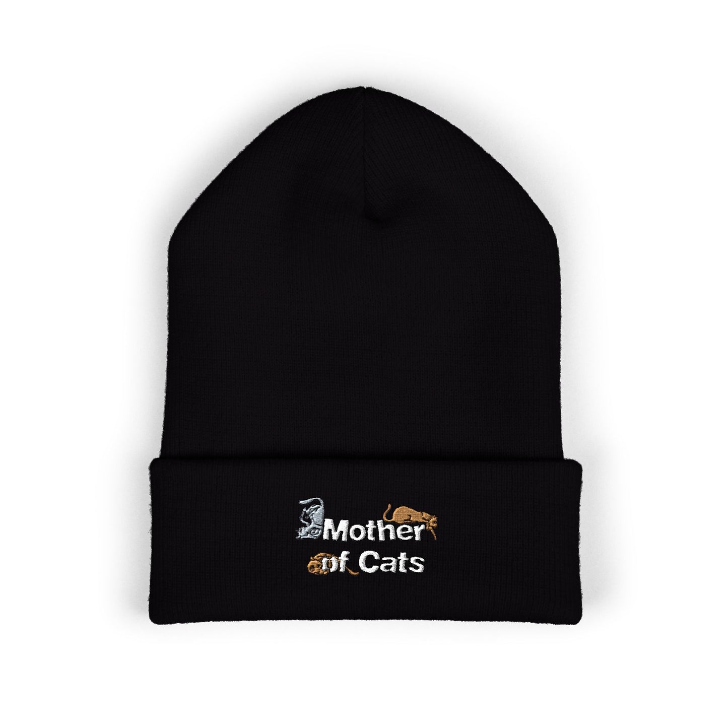 Mother of Cats Embroidered Beanie