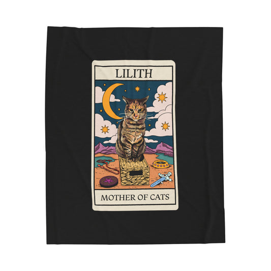 Lilith Tarot Velveteen Plush Blanket