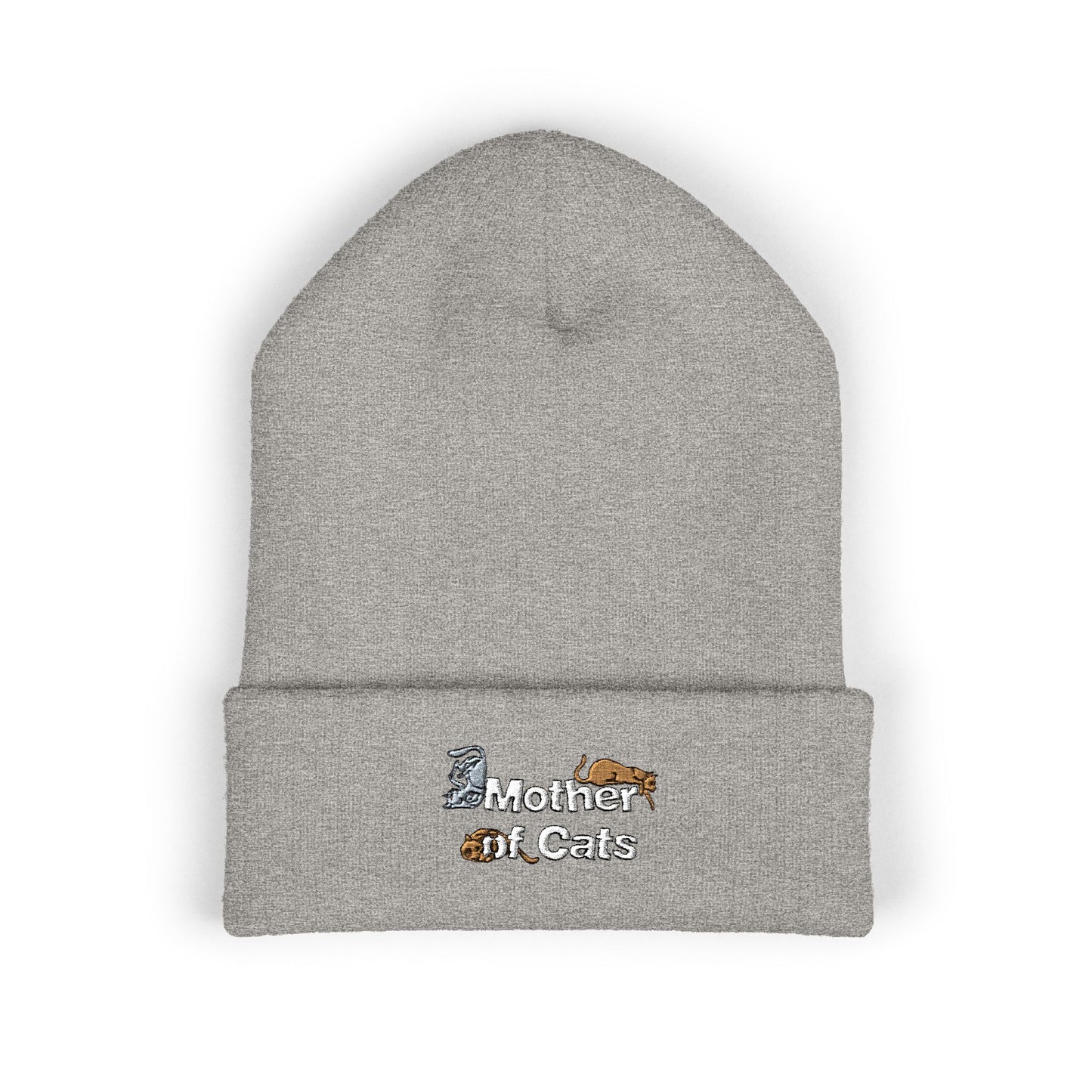 Mother of Cats Embroidered Beanie