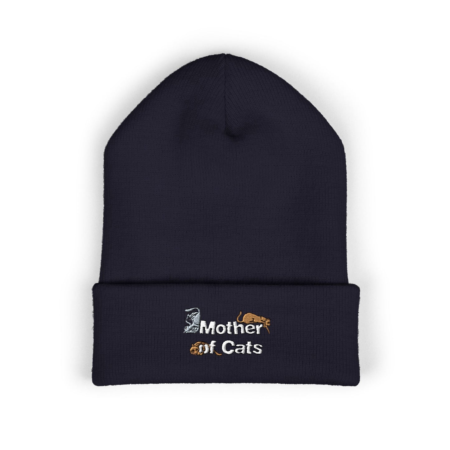 Mother of Cats Embroidered Beanie