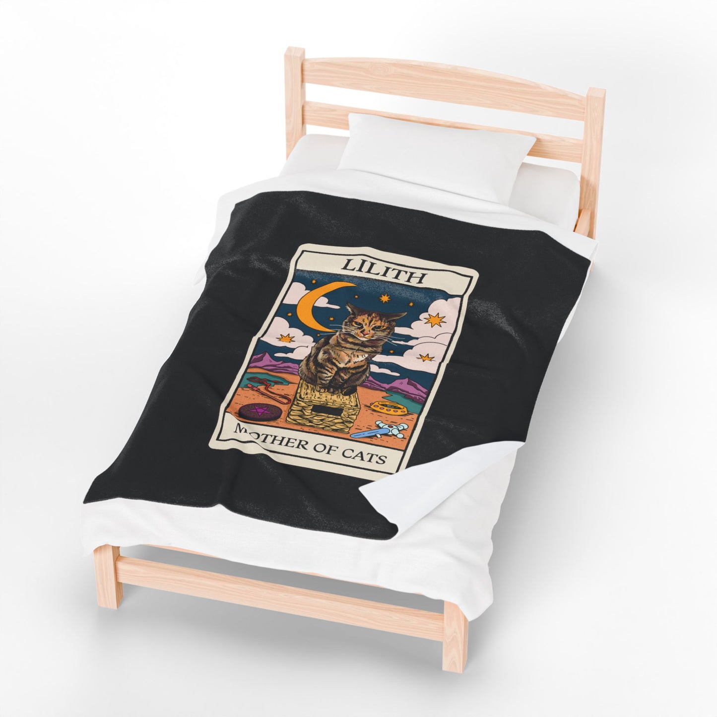 Lilith Tarot Velveteen Plush Blanket