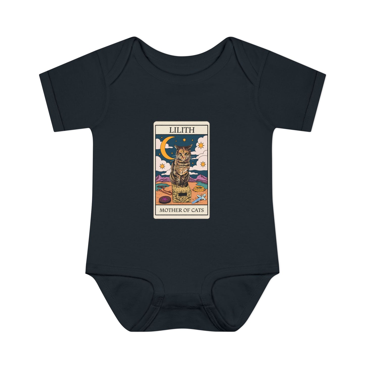 Lilith Tarot Card Baby Onesie